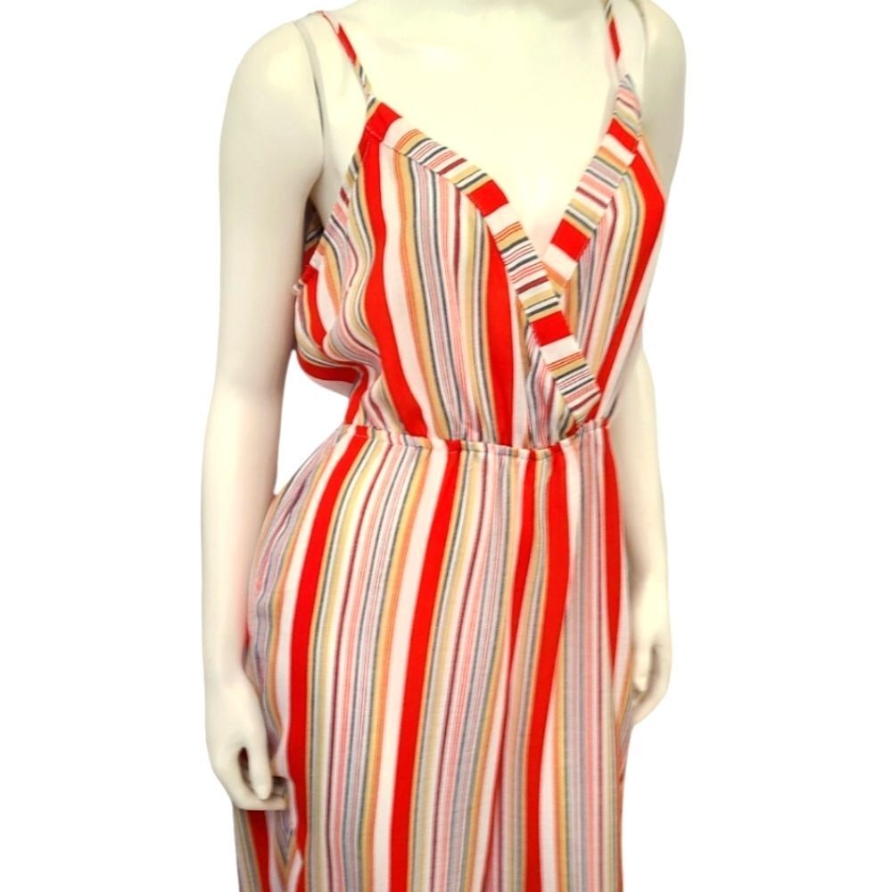 Flying Tomato Red Striped Romper Womens size Large - Picture 5 of 8